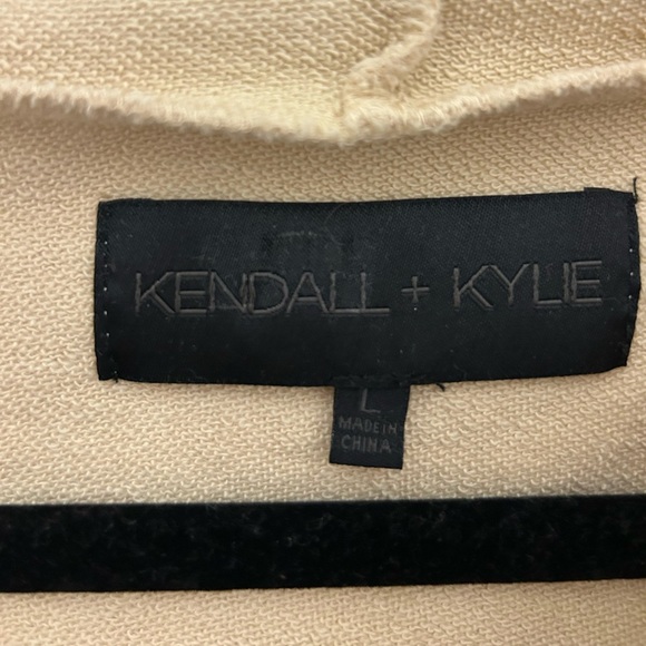 Kendall + Kylie Women's Cream Hoodie, Sz L - Picture 5 of 7